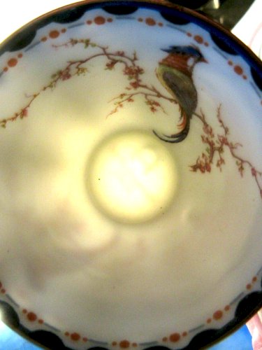 Service à café 10 tasses + soucoupes Oiseaux exotiques Théodore Haviland Limoges