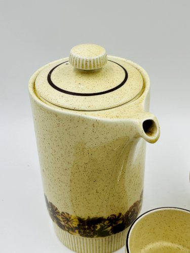 Service à café 4 personnes Poole Pottery modèle Thistlewood