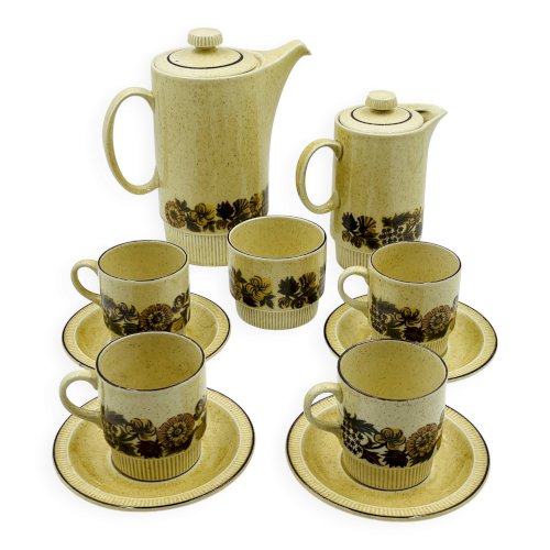 Service à café 4 personnes Poole Pottery modèle Thistlewood