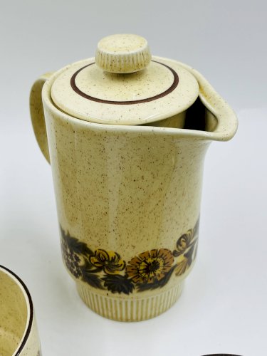Service à café 4 personnes Poole Pottery modèle Thistlewood