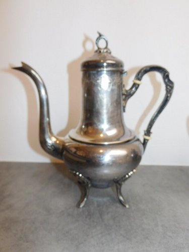 SERVICE A CAFE 4 PIECES EN METAL ARGENTE