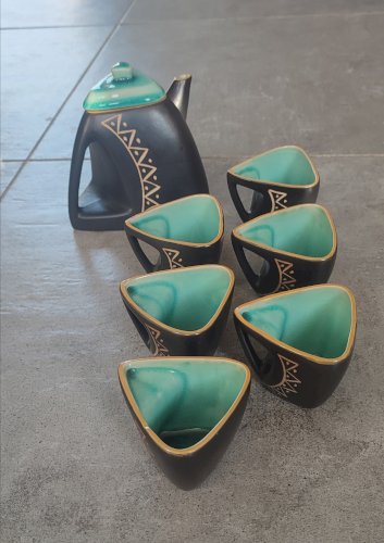 Service à café céramique Design Triangulaire 1950