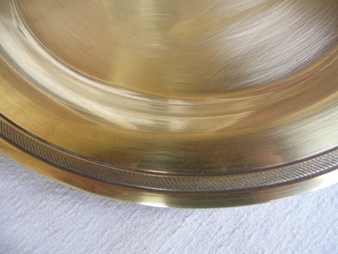 Service à caviar en laiton et verre soufflé