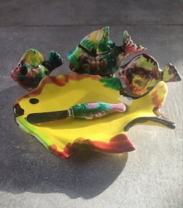 Service à condiments céramique Vallauris