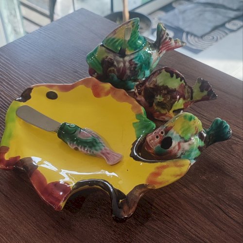 Service à condiments céramique Vallauris