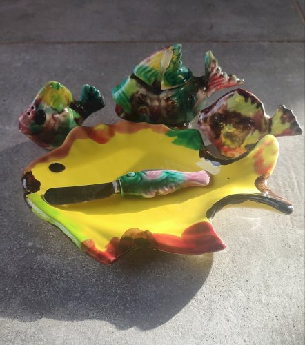 Service à condiments céramique Vallauris