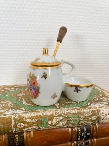 Service à condiments en porcelaine de Limoges