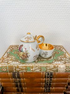 Service à condiments en porcelaine de Limoges