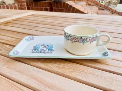 Lunch service Gien Pierrot and Colombine 1980