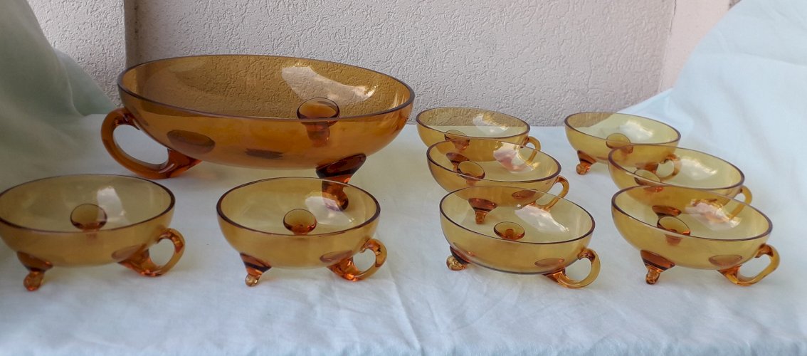 Service à dessert en verre