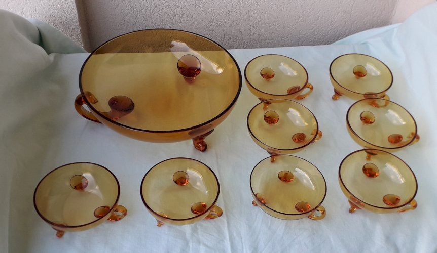 Service à dessert en verre