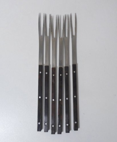 service à fondue Le Creuset orange vintage