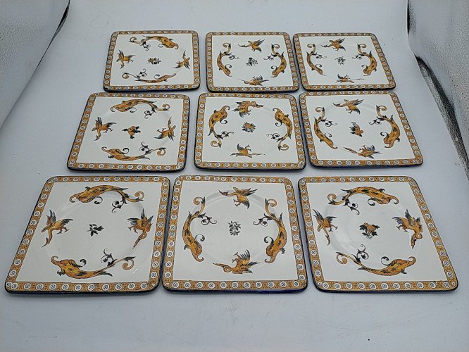 Service à gâteau . Gien renaissance .