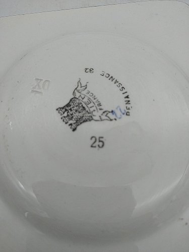 Service à gâteau . Gien renaissance .