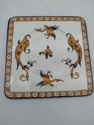 Service à gâteau . Gien renaissance .