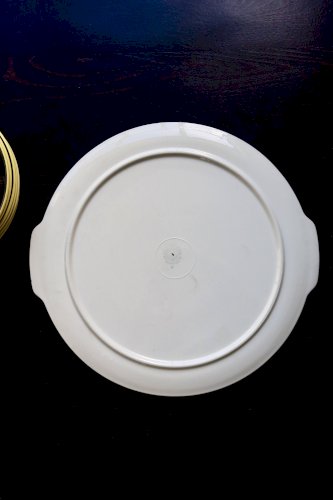 Service à gâteau vintage Villeroy & Boch jaune et noir – 10 assiettes desse