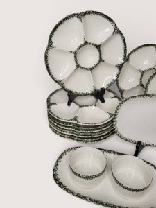 Gien ceramic oyster service, 1960