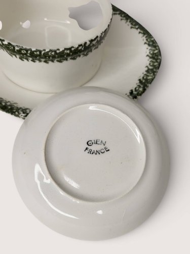 Service à huîtres en faïence de Gien, 1960