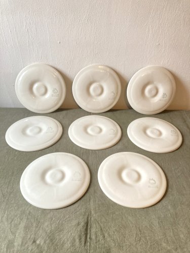 Service à huîtres Moulin des Loups, Orchies – 8 assiettes et 2 plats, années 1970
