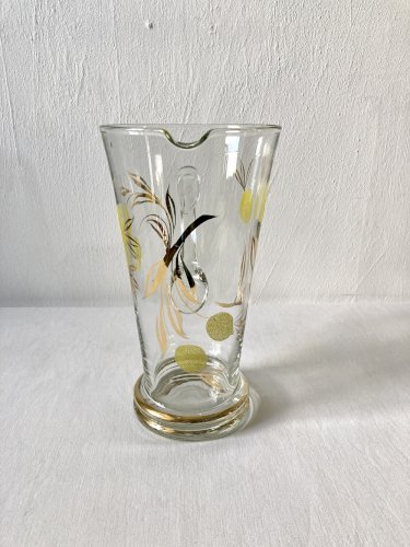 Service à limonade, décor citrons et feuillage doré, France, années 1960-1970