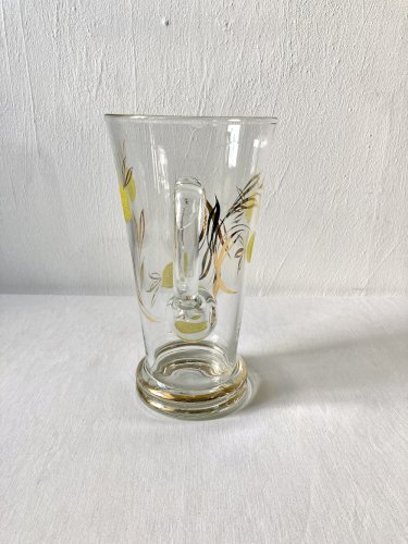 Service à limonade, décor citrons et feuillage doré, France, années 1960-1970