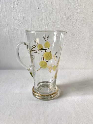 Service à limonade, décor citrons et feuillage doré, France, années 1960-1970