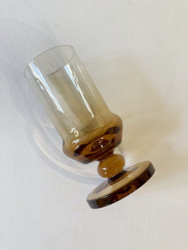 Service à liqueur art déco en verre ambré
