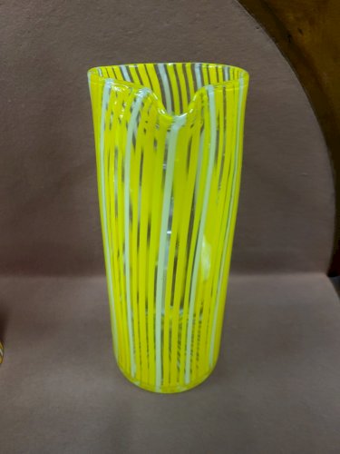 SERVICE A ORANGEADE EN VERRE ORANGE ET JAUNE