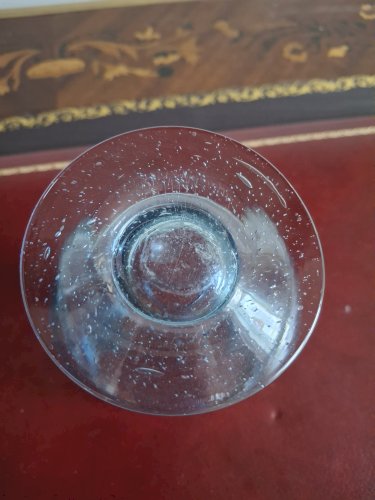 Service à orangeade en verre soufflé bullé type Biot