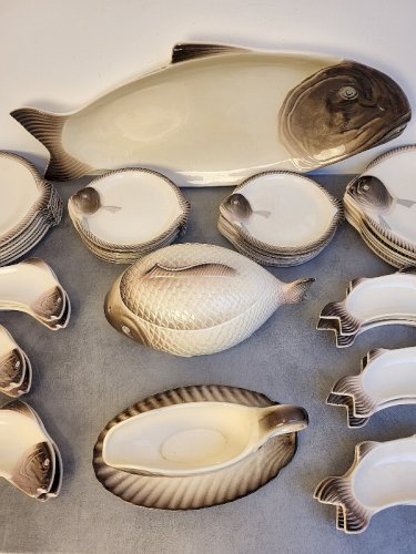 SERVICE A POISSON 37 PIECES LONGWY COPENHAGUE