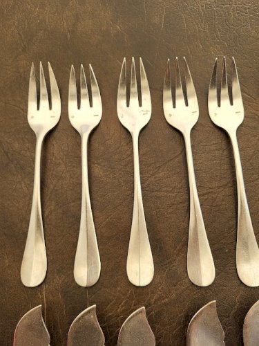 SERVICE A POISSON MENAGERE EN METAL ARGENTE ARGENTAL