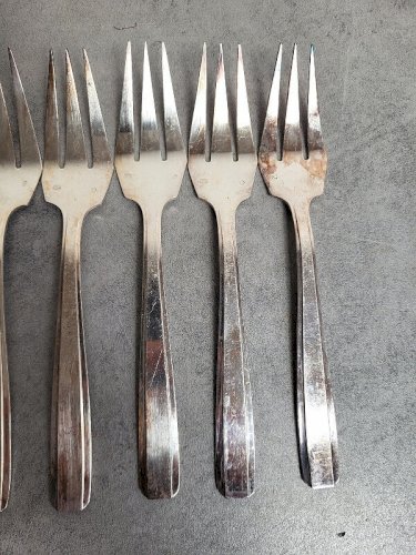 SERVICE A POISSON MENAGERE EN METAL ARGENTE ART DECO