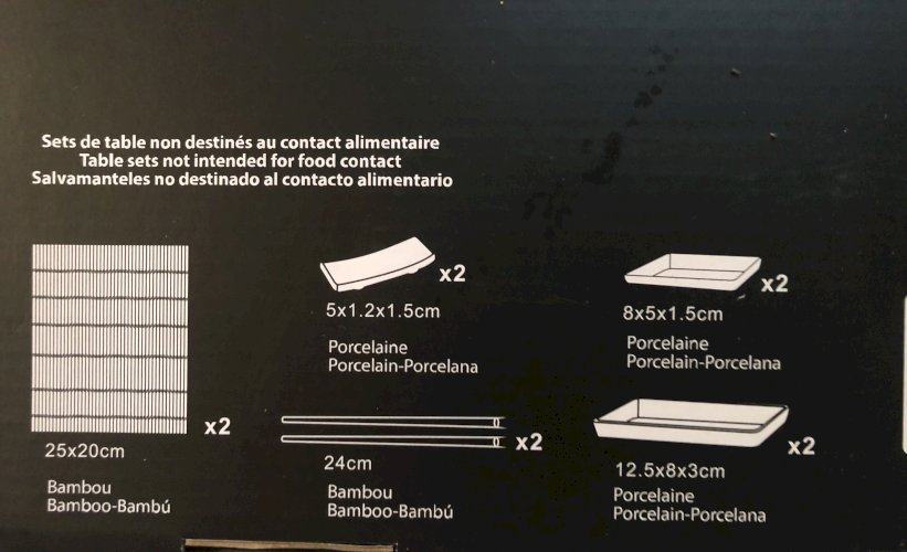Service à sushi complet neuf 