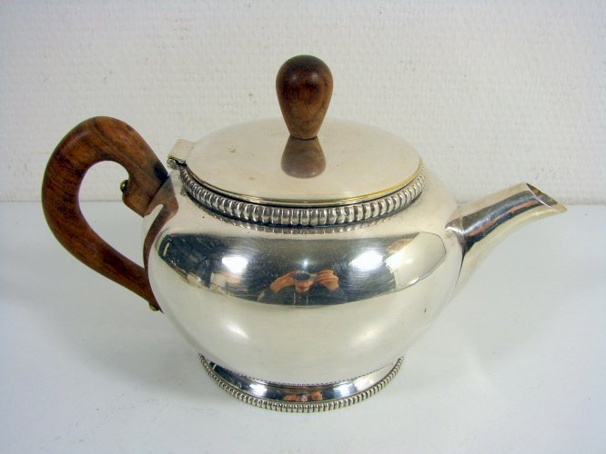 Service à Thé 4 pcs. Métal Argenté Art Déco Giuliano Bossi de Uberti Milano