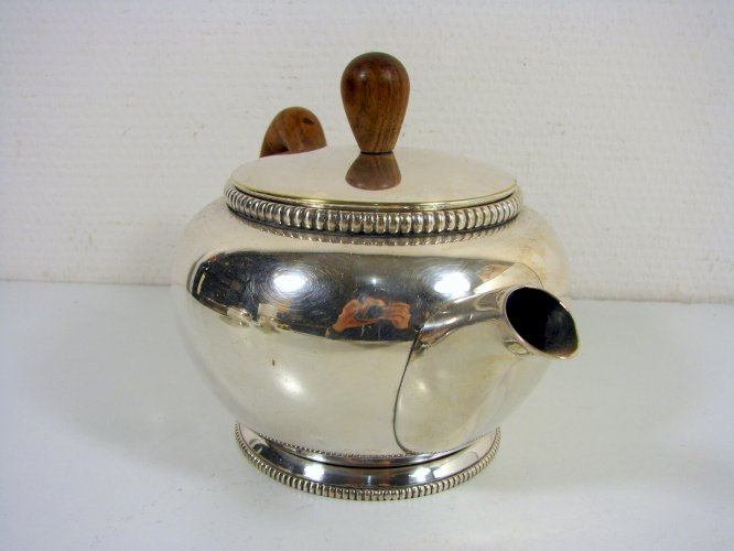 Service à Thé 4 pcs. Métal Argenté Art Déco Giuliano Bossi de Uberti Milano