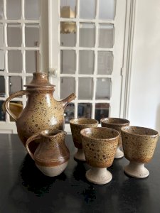 tea or coffee service in stoneware Charles Gaudry