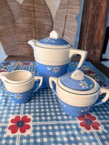 Service à thé ou café Saint-Amand Céranord modèle Edelweiss