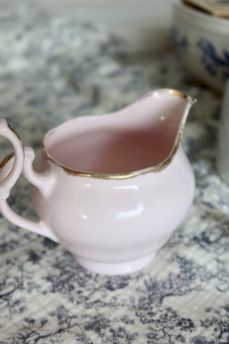 Service à thé vintage rose 6 personnes porcelaine anglaise