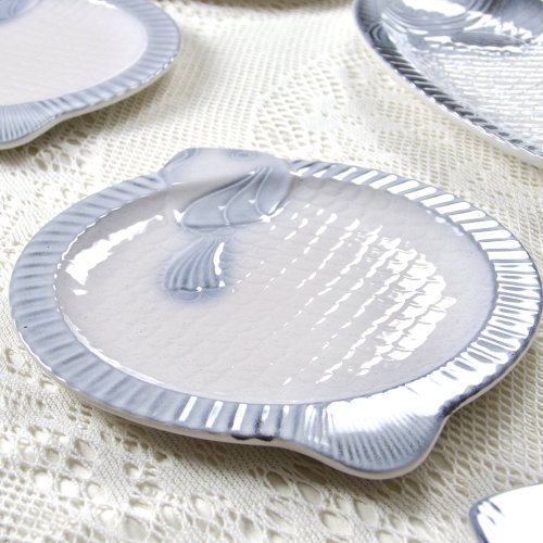 Service ancien en barbotine poisson signé West Germany Staffel