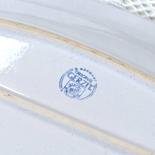 Service ancien en barbotine poisson signé West Germany Staffel