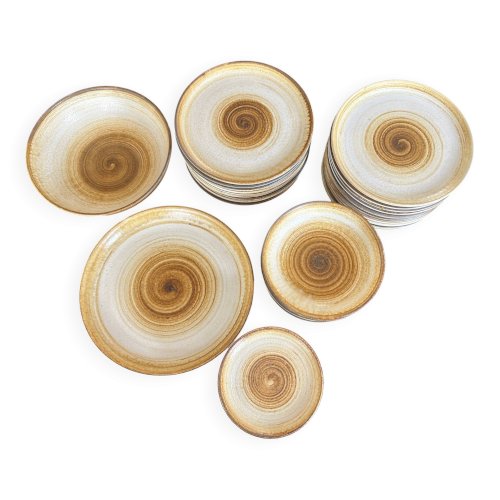 Service assiettes en grés Longchamp 42 pièces