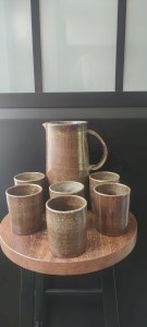 Ceramic Workshop Service in Stoneware signed Karoly BALOGH.