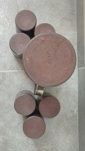 Service Céramique d'Atelier en Grès signé Karoly BALOGH .