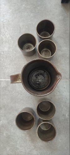 Service Céramique d'Atelier en Grès signé Karoly BALOGH .