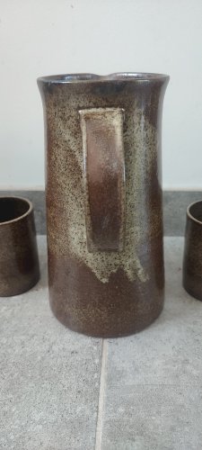 Service Céramique d'Atelier en Grès signé Karoly BALOGH .