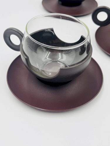 Service de 5 Tasses Pop à Anses Donut – Design Hollandais – 1970