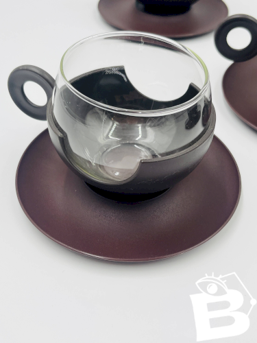 Service de 5 Tasses Pop à Anses Donut – Design Hollandais – 1970