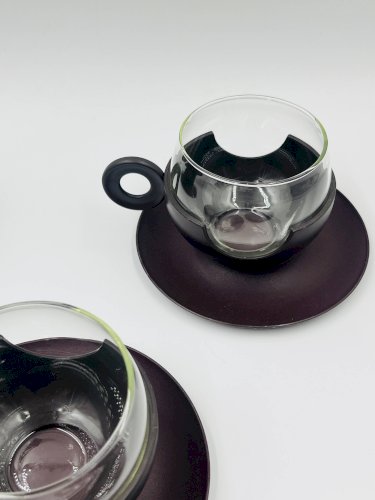 Service de 5 Tasses Pop à Anses Donut – Design Hollandais – 1970