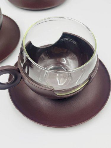 Service de 5 Tasses Pop à Anses Donut – Design Hollandais – 1970