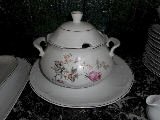 SERVICE DE TABLE DE 43 PIECES PORISTAL FRANCE PORCELAINE FINE